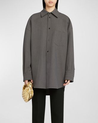 Bottega Veneta Wool-Blend Buttoned Shirt