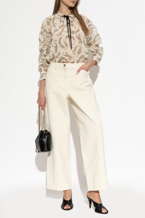 Forte_Forte Forte_forte Top With Animal Motif, Womens, Beige