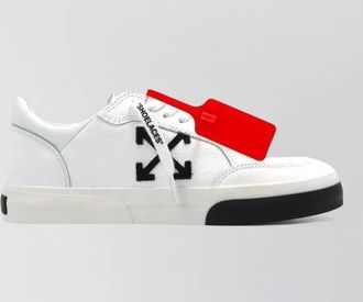 Off-white leather low-top sneakers