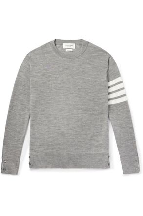 Thom Browne Slim-Fit Striped Merino Wool Sweater
