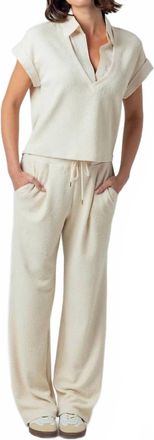 Sundays Lune V Neck Top In Birch