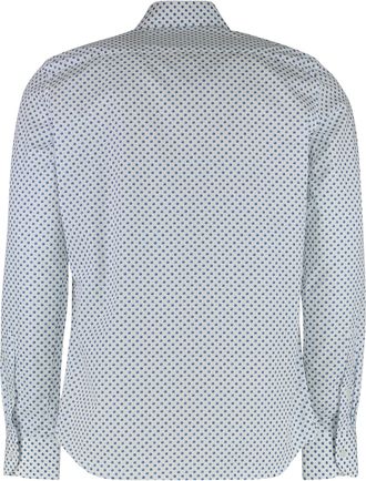 Sonrisa Mens Printed Cotton Shirt White