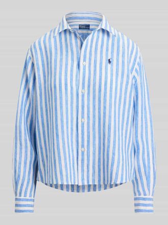 Polo Ralph Lauren Boxy Fit Hemdbluse aus reinem Leinen in Weiss, Gr&ouml;&szlig;e XL
