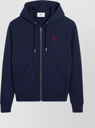 Ami cotton zip up hoodie