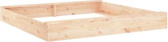 vidaXL Sabbiera con Sedute Quadrata in Legno Massello di Pino - Vidaxl