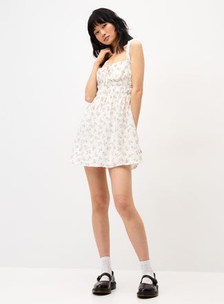 Twik Womens Pink flowers smocked dress