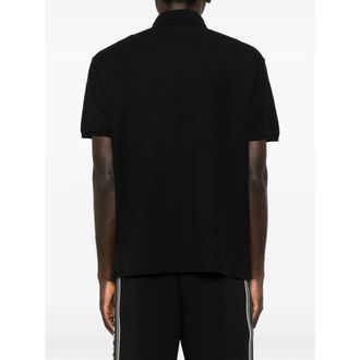 Emporio Armani Logo-Patch Cotton Polo - Black