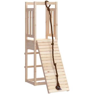 vidaXL Casa De Juegos Con Roc&oacute;dromo Madera Maciza Pino Vidaxl