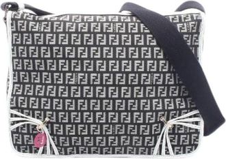 Fendi Pre-owned Zucchino Canvas Leren Schoudertas - Dames - Vintage Schoudertas - Veelkleurig - ONE Size - Leer - Vintage