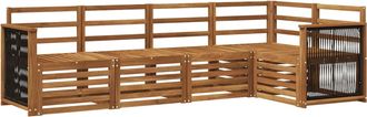 vidaXL Conjunto De Sof&aacute;s De Exterior 4 Uds. Natural Vidaxl