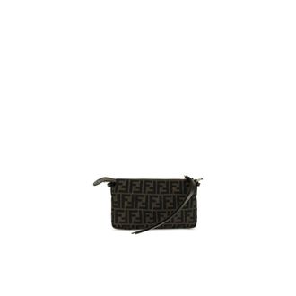 Fendi Bolso de Hombro FF Jacquard - Bags - Mujer - Marr&oacute;n - ONE SIZE