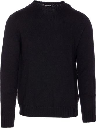 Dondup Regular-fit trui met ronde hals - Heren - Ronde hals truien - Zwart - M - Wol - Truien & Vesten