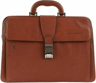 Piquadro Laptop Bags & Cases - Heren - Laptoptassen - Bruin - ONE Size - Leer - Tassen