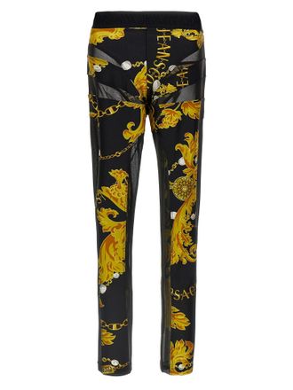 ボトムスその他 VERSACE FW25 LEGGINGS WITH LOGO (1016403 1A120371B000) 90s Vintage Logo Stirrup Leggings | VERSACE US