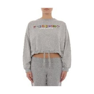 Moschino Dames, Sweatshirts & Hoodies, Grijs, Maat: S Katoen