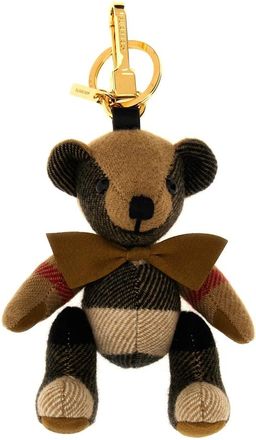 Burberry Accessoires, Dames, Veelkleurig, ONE Size, Leer, Thomas Cashmere Sleutelhanger