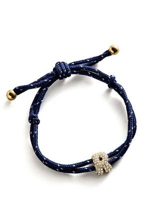 BaubleBar Initial Custom Paracord Bracelet in Blue R at Nordstrom