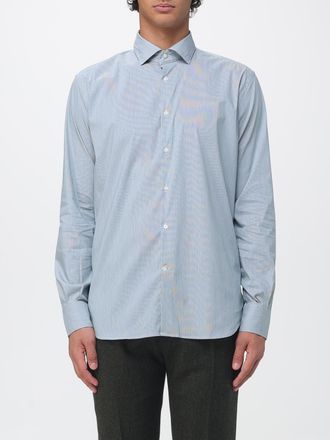 Brooksfield Camicia a righe in cotone strutturato con collo francese