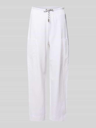 Marc Cain Hose mit aufgesetzten Taschen und elastischem Bund in Weiss, Gr&ouml;&szlig;e 34