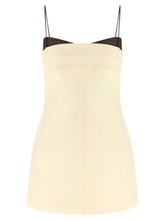 Entire studios Beige Cotton Short Womens Dress