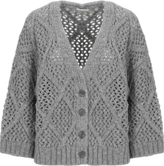 PESERICO Truien Grijs - Dames - Vesten - Grijs - M - Truien & Vesten