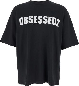 Dsquared2 Loose Fit Katoenen T-Shirt - Heren - T-shirts - Zwart - S - Katoen - Tops