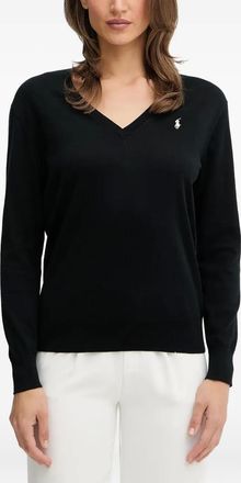 Polo Ralph Lauren Maglione con scollo a V e logo - Nero