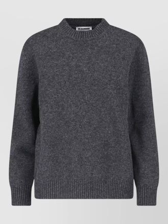 Jil Sander long sleeve crew neck top split back