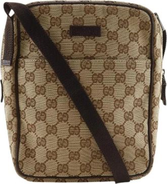 Gucci Pre-owned GG Canvas Schoudertas - Dames - Vintage Schoudertas - Bruin - ONE Size - Vintage
