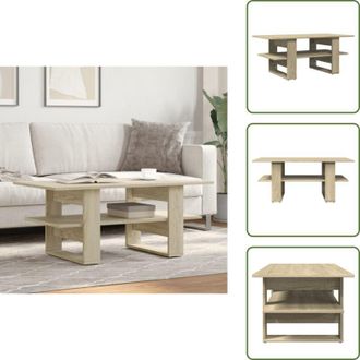 vidaXL Tavolo da salotto con ripiano - vidaXL Tavolino da Salotto Rovere Sonoma 102x55x42cm Legno Multistrato - Tavolo da salotto robusto
