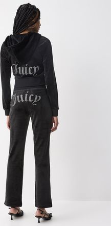 Juicy Couture Womens Diamond logo velvet pant