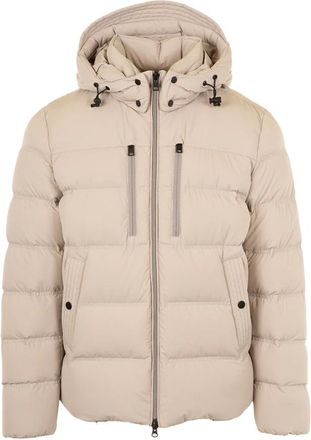 Woolrich Jassen, Heren, Beige, M, Pufferjas met matte stretch