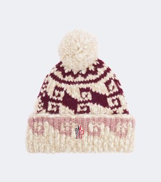 Moncler Jacquard wool and alpaca-blend beanie