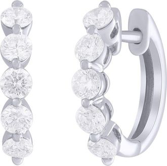 Sabrina Designs 14K 0.65 Ct. Tw. Diamond Huggie Dangle Earrings