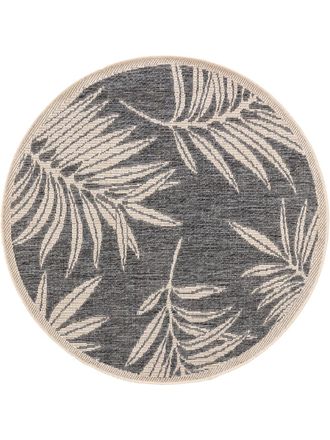 benuta Alfombra de exterior & interior redonda azul &oslash; 130 redondo