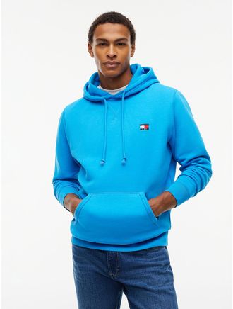 Tommy Hilfiger Mens Tommy Jeans Badge Hoodie - Coastal Blue - XL