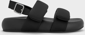 Charles & Keith Recycled Polyester Double-Strap Slingback Sandals