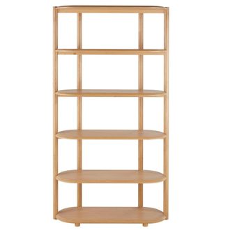 Maisons du monde Estanter&iacute;a de roble claro con 5 baldas 100 cm