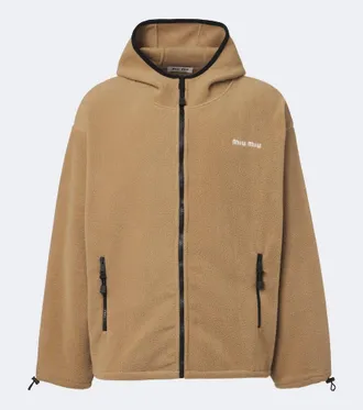 Miu Miu Hooded fleece jacket