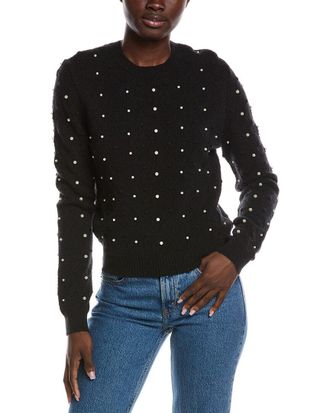 Nanette Lepore Pointelle Pearl Sweater