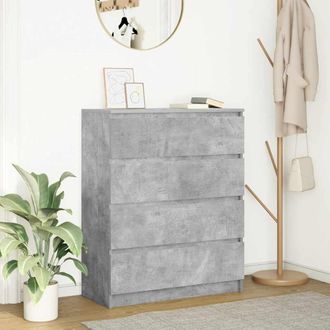 Berkfield Home Sideboard Concrete Grey 80x35x99 cm Engineered Wood | Size: 80 x 35 x 99 cm