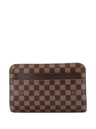 Louis Vuitton Pochette Saint Louis Damier clutch bag - Marrone