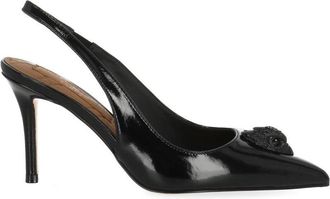 Kurt Geiger Black Rhinestone Patent Leather Pumps
