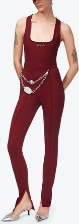 Area Chain Belt Legging In Red