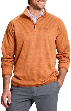 Tommy Bahama Palm Pro IslandZone Performance Half Zip Pullover in Vegas Orange at Nordstrom, Size X-Large