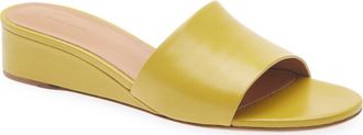 Mansur Gavriel Zeppa Leather Slide Wedge Sandal in Citrus at Nordstrom, Size 38.5
