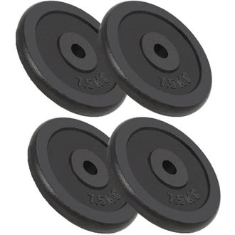 vidaXL Discos De Pesas De Hierro Fundido 4 Uds 4x7,5 Kg Vidaxl