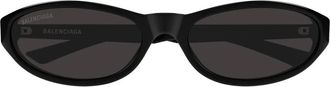 Balenciaga Sunglasses, female, Black, Size: 59 MM Oval-Frame Acetate Sunglasses