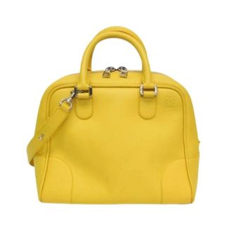 Loewe Pre-owned Amazona 75 Medium Handbag - Dames - Pre-owned - Geel - Maat: ONE Size Zijde