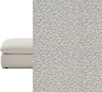 Castlery Customized White Small Ottoman | Dawson by Castlery